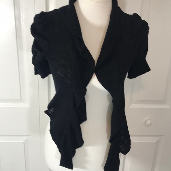 take out Sweaters - Take Out Junior Womens Black Open Cardigan 🦋